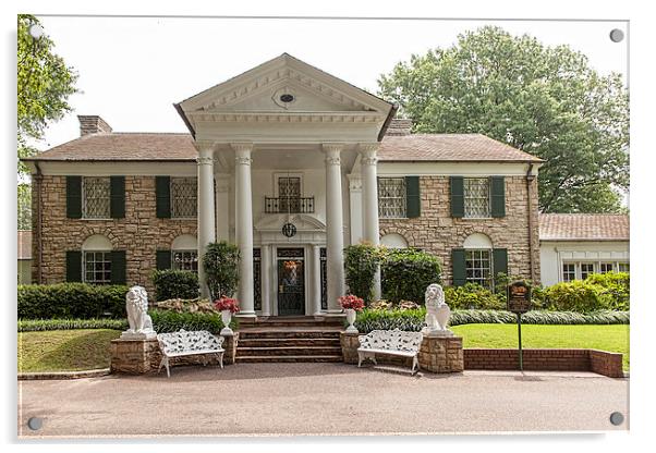 Graceland Tennessee - former home of Elvis Presle Acrylic by Philip Pound