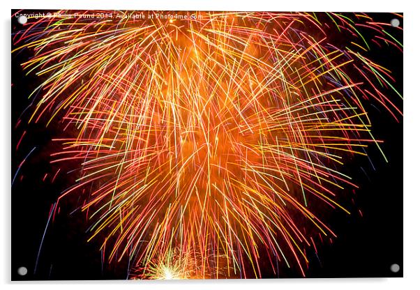  Fireworks in the Sky at Night Acrylic by Philip Pound