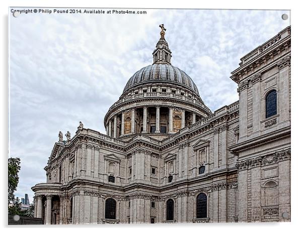  St Paul's Cathedral and the Cheesegrater Acrylic by Philip Pound