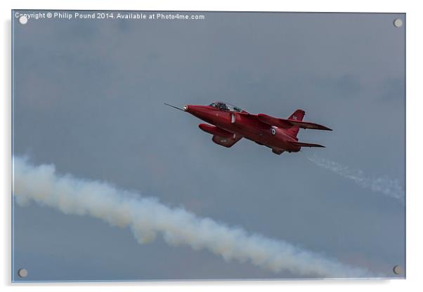  RAF Red Arrows Hawk Jet in Flight Acrylic by Philip Pound