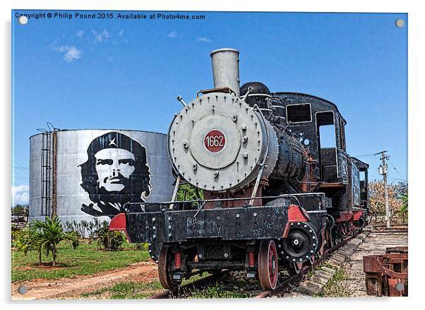  Steam Train at Sugar Cane Mill in Cuba Acrylic by Philip Pound