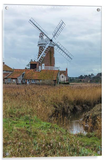  Windmill at Cley in Norfolk Acrylic by Philip Pound