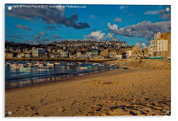  St Ives Bay Cornwall Acrylic by Philip Pound