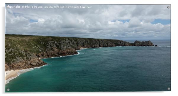 Cornish Seascape Acrylic by Philip Pound