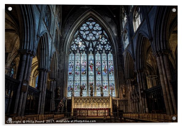 Ripon Cathedral Stained Glass Window Acrylic by Philip Pound