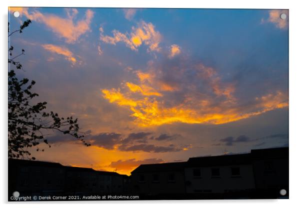 Sunset clouds Acrylic by Derek Corner