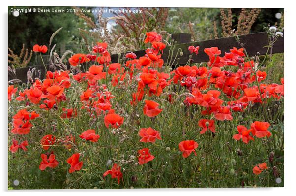 A host of . . . poppies  Acrylic by Derek Corner