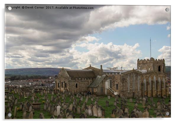 Clouds over the Church of St Mary the Virgin, Whit Acrylic by Derek Corner