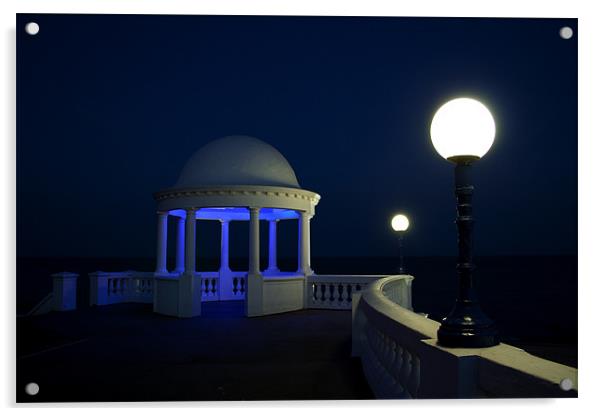 Bexhill Colonnade in Blue Acrylic by mark leader