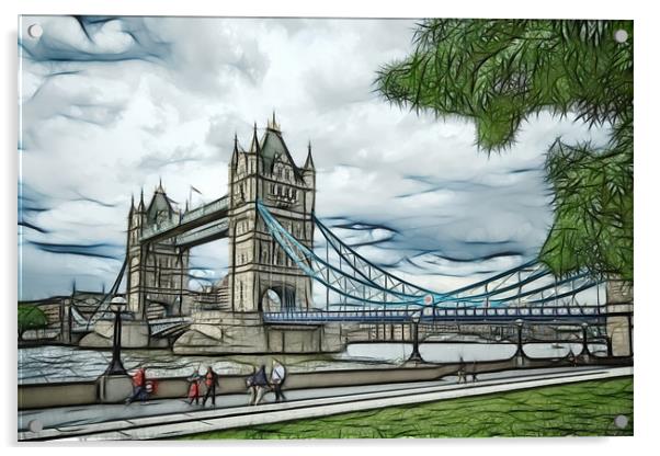 Tower Bridge Acrylic by mark leader