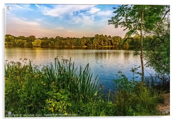 A Quiet Spot By A Lake Acrylic by Ian Lewis