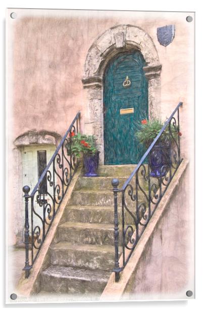 Arched Doorway in Margon Acrylic by Ian Lewis