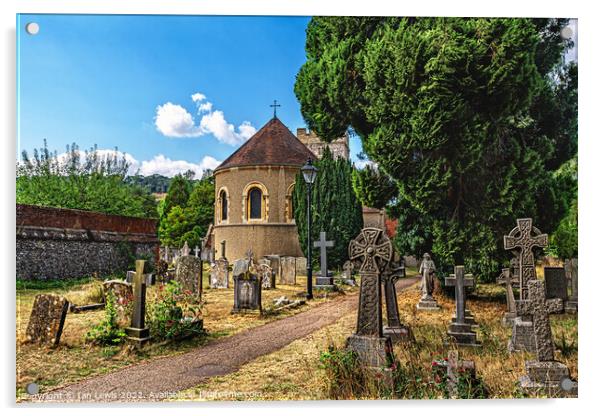 The Churchyard at Goring Parish Church Acrylic by Ian Lewis