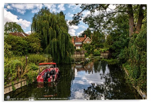 A Peaceful Scene Below Goring Mill Acrylic by Ian Lewis