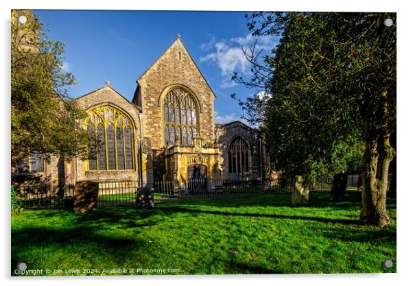 St Helens Church Abingdon Acrylic by Ian Lewis