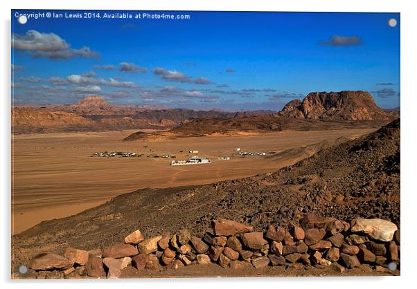 The Sinai Desert Acrylic by Ian Lewis
