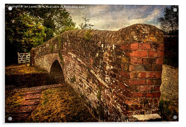 Enborne Canal Bridge Near Newbury Acrylic by Ian Lewis