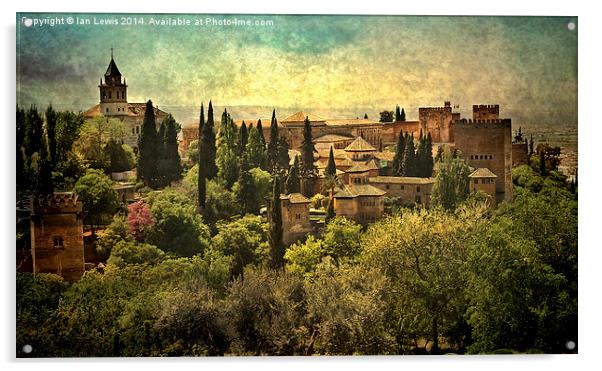 The Alhambra Granada Acrylic by Ian Lewis