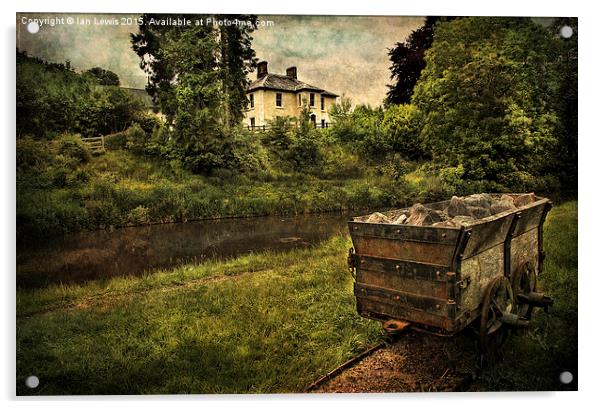  Talybont Canal And Tramway Truck Acrylic by Ian Lewis