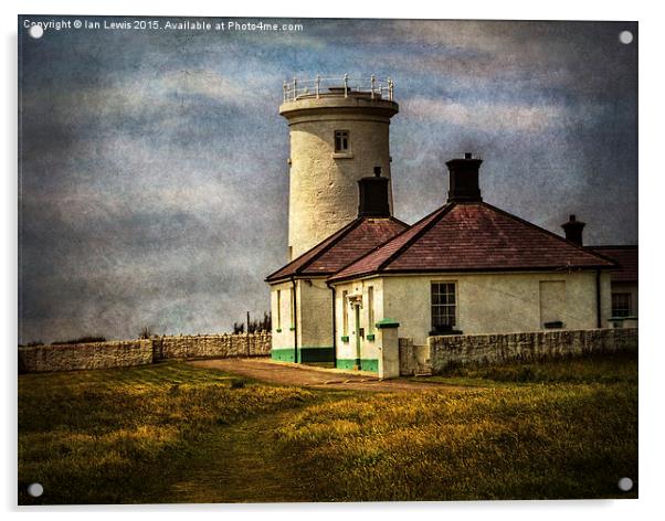  Nash Point Lighthouse Low Tower Acrylic by Ian Lewis