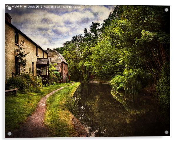  The Towpath At Talybont Acrylic by Ian Lewis