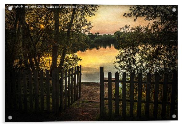  Gateway To The Lake Acrylic by Ian Lewis