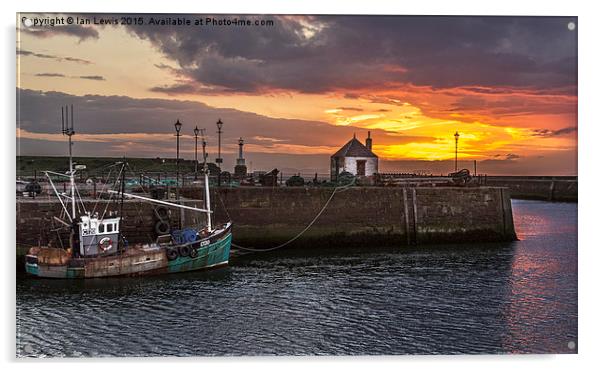  Maryport Harbour At Sunset Acrylic by Ian Lewis