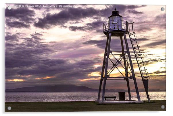  Silloth Lighthouse Acrylic by Ian Lewis