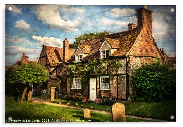 A Corner of Turville Acrylic by Ian Lewis