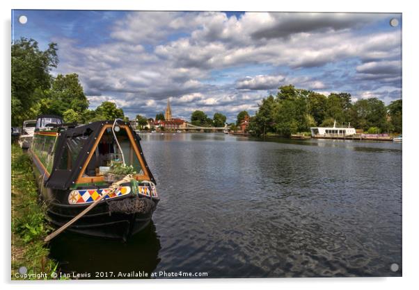 The River Thames At Marlow Acrylic by Ian Lewis