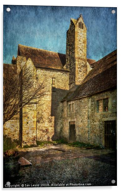 Abingdon Abbey Acrylic by Ian Lewis