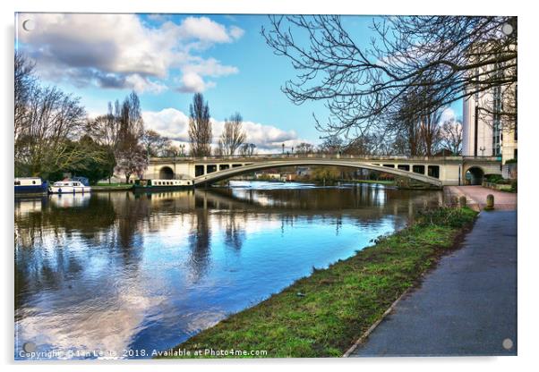 Reading Bridge  Acrylic by Ian Lewis