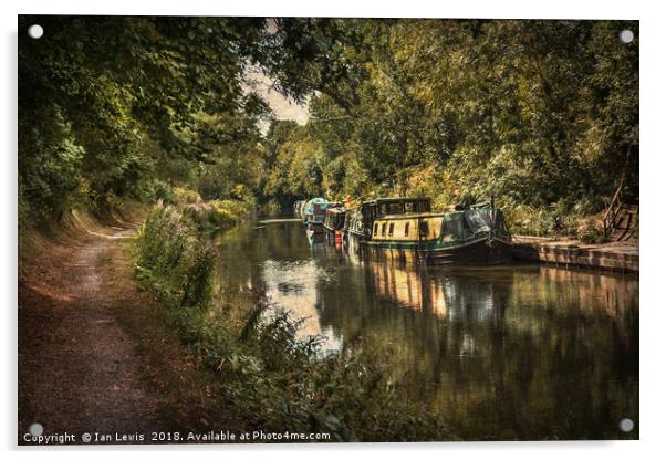 The Kennet and Avon at Pewsey Acrylic by Ian Lewis