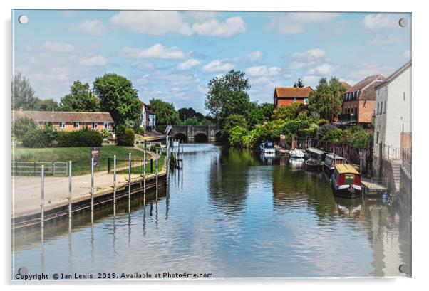 The River Avon At  Tewkesbury Acrylic by Ian Lewis