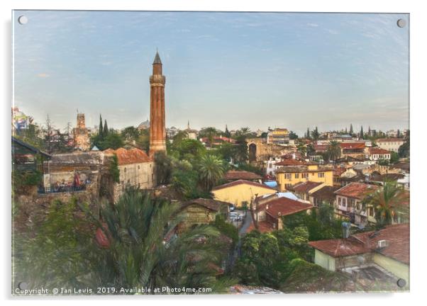 The Rooftops Of Antalya Acrylic by Ian Lewis