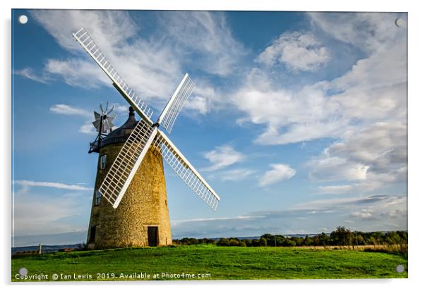 Great Haseley Windmill Acrylic by Ian Lewis