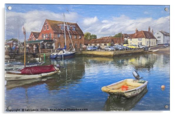 Boats At Emsworth Harbour Acrylic by Ian Lewis