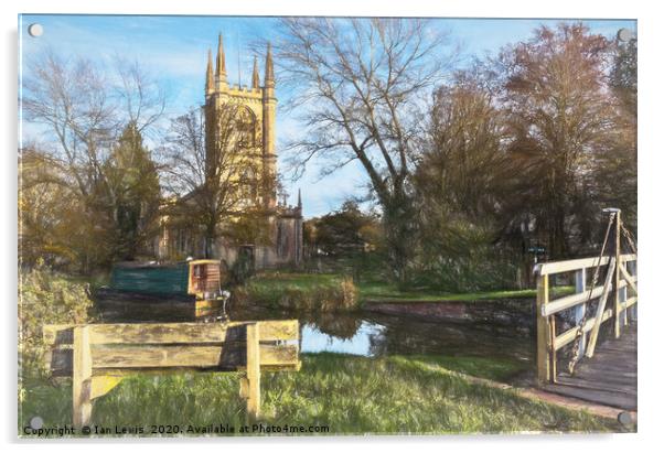 Church By The Canal Hungerford Art Acrylic by Ian Lewis