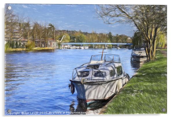 The River Thames At Cookham Acrylic by Ian Lewis