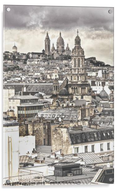 The Rooftops of Paris Acrylic by Ian Lewis