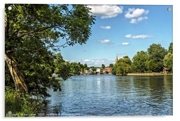 Nearing Marlow on Thames Acrylic by Ian Lewis