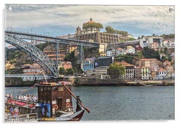 Across The Douro In Porto Acrylic by Ian Lewis