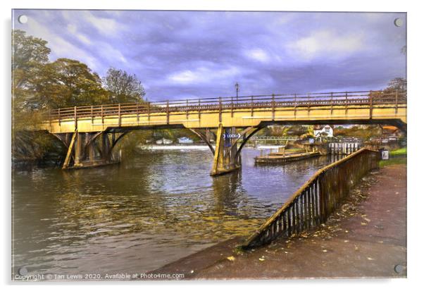 Crossing The Thames At Goring Acrylic by Ian Lewis