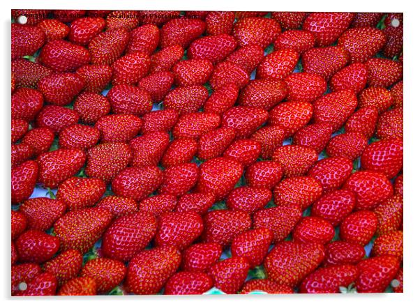 strawberries Acrylic by keith sutton