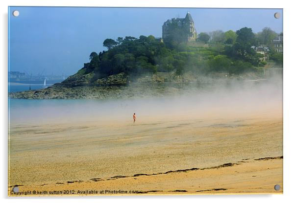 steamy beach Acrylic by keith sutton