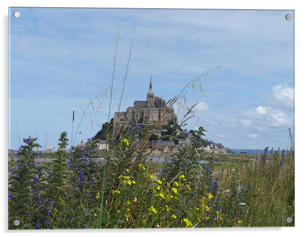Le Mont St. Michel, France Acrylic by Noreen Linale