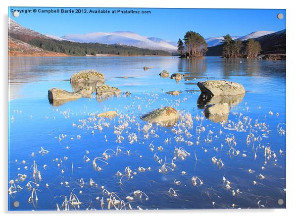 Loch Ossian, Corrour Acrylic by Campbell Barrie