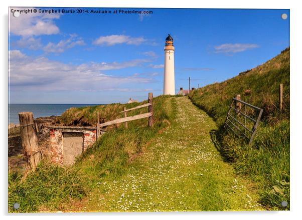 Scurdie Ness lighthouse, Montrose Acrylic by Campbell Barrie