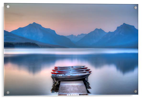  Lake McDonald Acrylic by Glenn Barclay