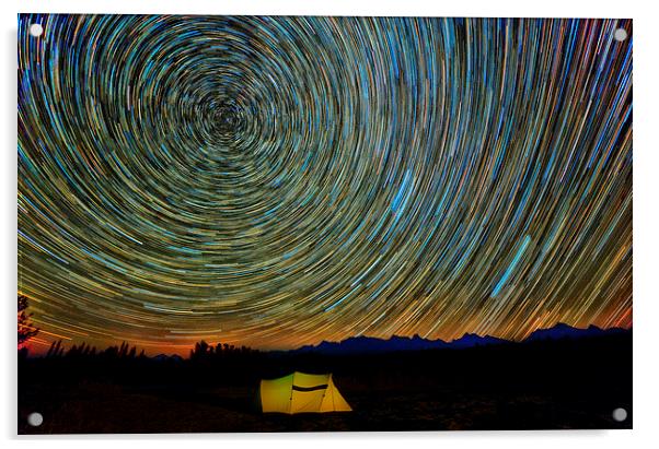  Star Trails Acrylic by Glenn Barclay